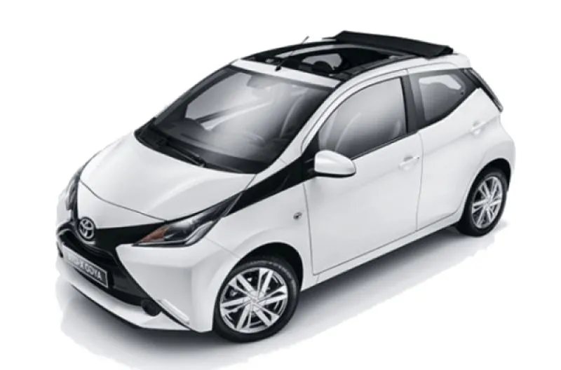 Toyota Aygo Open Top available for car rental in Rhodes Greece